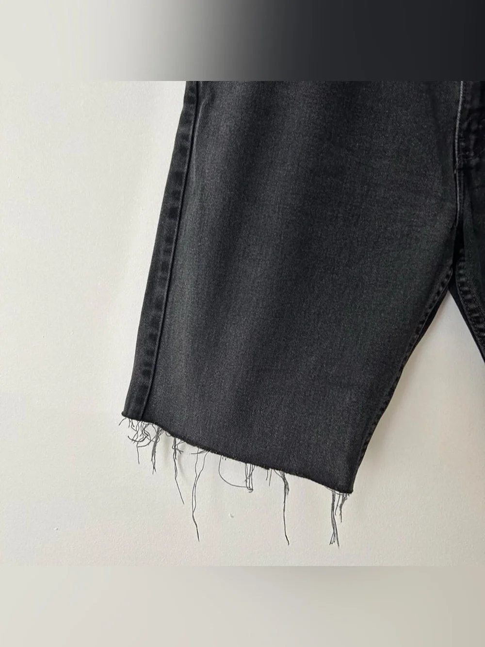 Vintage Levi’s 505 Black Cut Off Denim Jean Shorts